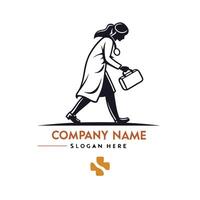 a woman with a briefcase walking design white background vector