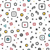 a seamless pattern with various icons and symbols white background vector