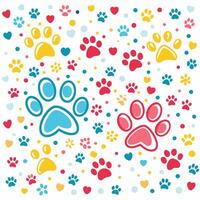 seamless pattern with prints hearts white background vector