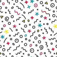 seamless pattern with colorful shapes and lines,,, vector