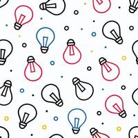 light bulb seamless pattern illustration background vector