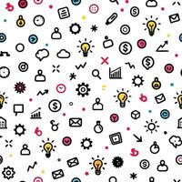 seamless pattern with icons symbols on white backgrou white backgroundnd vector