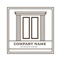 a logo for a company that is made up of a window and a do white backgroundor vector
