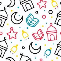 seamless pattern with arabic symbols vector