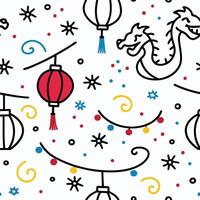 chinese new year seamless pattern , vector