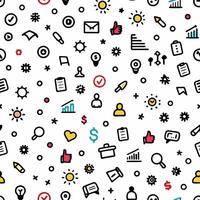 seamless pattern with icons and ackground vector