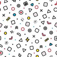 a colorful pattern with geometric shapes and symbols vector