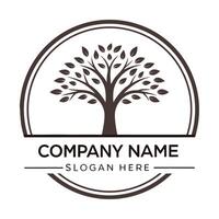 a logo for a company tree white background vector
