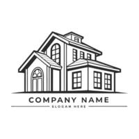 a house logo with a window and a roof background, vector