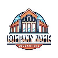 a logo for a company that is called lougam meme white background vector