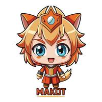 the character of makot is shown in this image vector