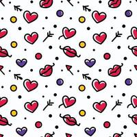 seamless pattern with hearts and arrows, vector
