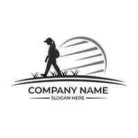 a logo for a company that is designed to look like a person walking vector