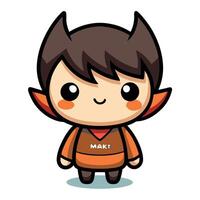 a cartoon character with a devil costume white background vector