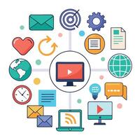 the internet is a great way to market your business white background vector