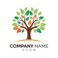 tree logo design template, background vector