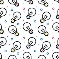 light bulb pattern illustration white background vector