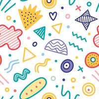 seamless pattern with colorful shapes and shapes white back white background white background white background white background white backgroundground vector