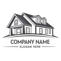 a house logo with a black and white image white backgroun white background white backgroundd vector