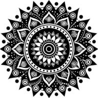 a black and white mandala design backgroun,d vector