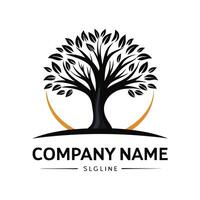 tree logo design template, illustration white background vector