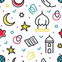 seamless pattern with islamicbackground vector