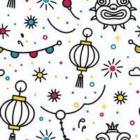 chinese new year seamless pattern ,background vector