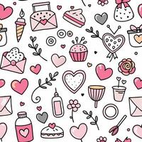 a seamless pattern wititems white background vector