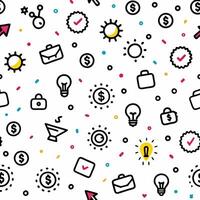 business icons seamless pattern background1 vector