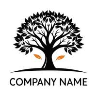 tree logo design template, white background illustration vector
