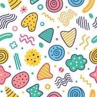 seamless pattern with colorful shapes and shapes , background vector