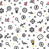 seamless pattern with icons and symbols background vector