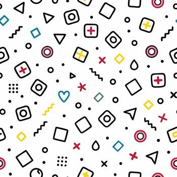 un vistoso modelo con geométrico formas vector