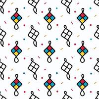 a pattern with colorful squares and triangles white background, vector