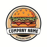a hamburger logo design vector