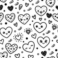 seamless pattern with hearts and hearts hearts and hearts illustration vector