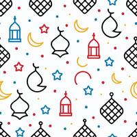 ramadan seamless pattern with arabic symbols vector