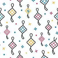 a pattern with colorful squares and stars vector