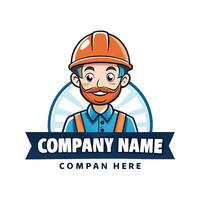 a cartoon man with a beard and hat in a blue circle vector