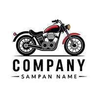 motorcycle logo design template white background, vector