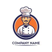 chef logo design template illustration, vector