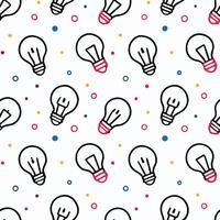 light bulb seamless pattern vector
