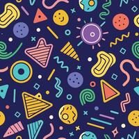 seamless pattern with colorful shapes shapes vector