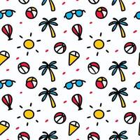 seamless pattern with summer vector