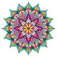 a colorful flower design with a circular center,, vector