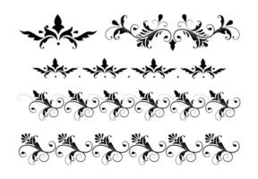Set of border elements and page decoration elements. Border decoration elements patterns. vector
