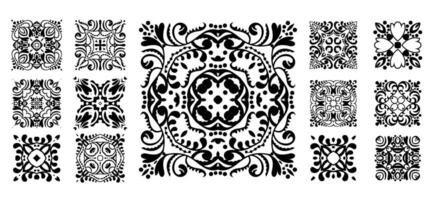 Arabic or indian style square mandala decoration vector