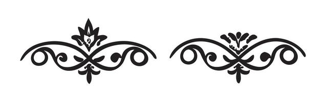 set of decorative design elements including frames and floral ornaments vector