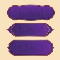 Set of Ramadan Kareem banner design template vector