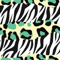 Animal skin pattern, zebra, leopard, abstract seamless pattern background vector